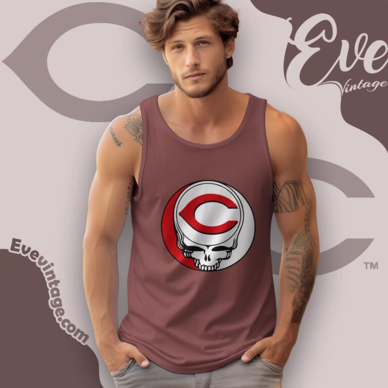 Cincinnati Reds Steal Your Face Grateful Dead Shirt Tank Top Racerback Cincinnati Reds Steal Your Face Grateful Dead Shirt Tank Top Racerback