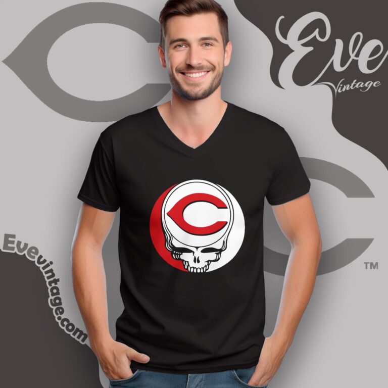 Cincinnati Reds Steal Your Face Grateful Dead Shirt V Neck TShirt Cincinnati Reds Steal Your Face Grateful Dead Shirt V Neck TShirt