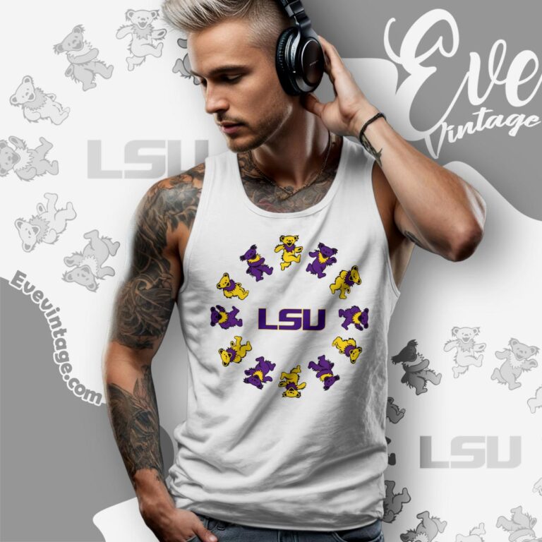 Circle Dancing Bears Lsu Grateful Dead Shirt Tank Top Racerback Circle Dancing Bears Lsu Grateful Dead Shirt Tank Top Racerback