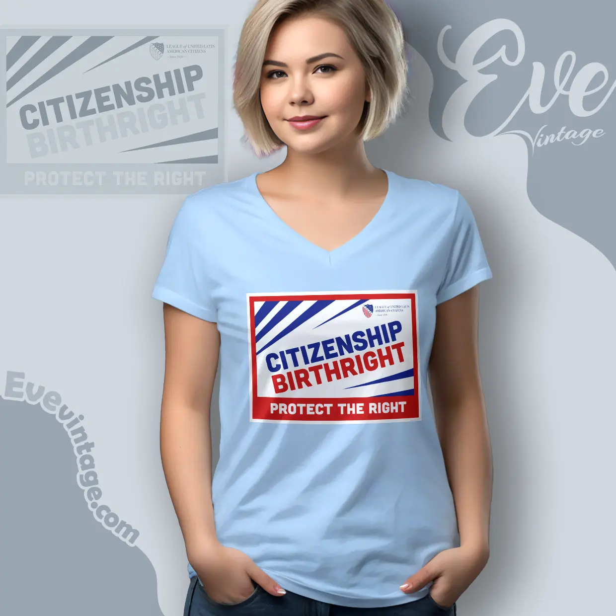 Citizenship Birthright Protect The Right V Neck TShirt Citizenship Birthright Protect The Right V Neck TShirt