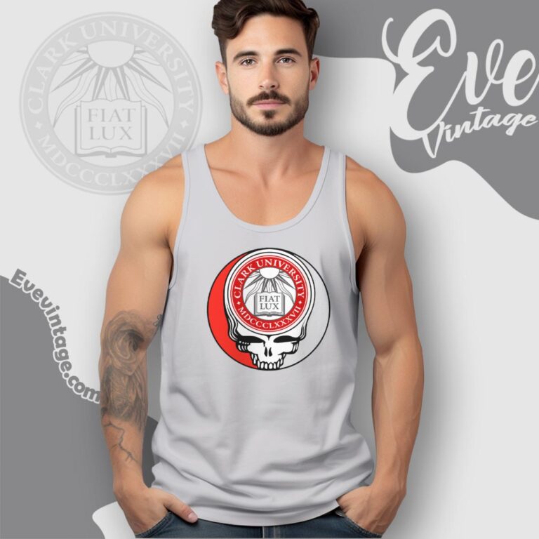 Clark University Steal Your Face Grateful Dead Shirt Tank Top Racerback Clark University Steal Your Face Grateful Dead Shirt Tank Top Racerback