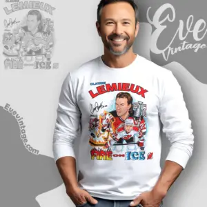 Claude Lemieux New Jersey Devils Caricature Long Sleeve Tee