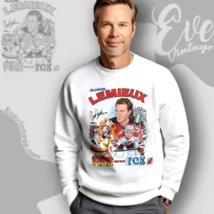Claude Lemieux New Jersey Devils Caricature Sweatshirt