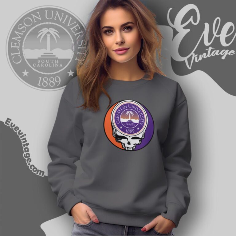 Clemson University Your Face Grateful Dead Shirt Sweatshirt Clemson University Your Face Grateful Dead Shirt Sweatshirt