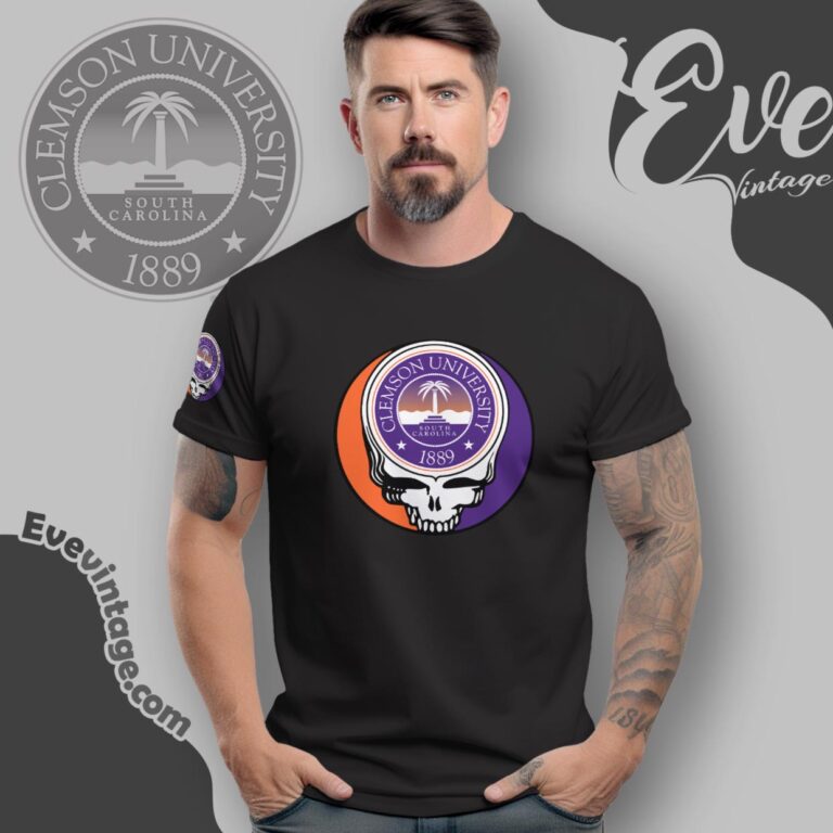 Clemson University Your Face Grateful Dead Shirt T Shirt Clemson University Your Face Grateful Dead Shirt T Shirt