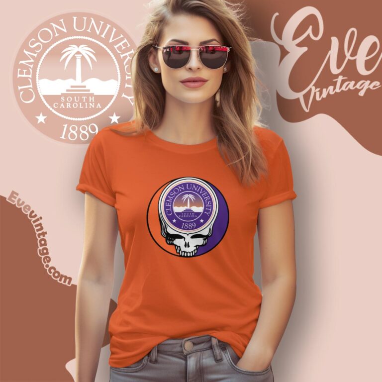 Clemson University Your Face Grateful Dead Shirt Women T Shirt Clemson University Your Face Grateful Dead Shirt Women T Shirt