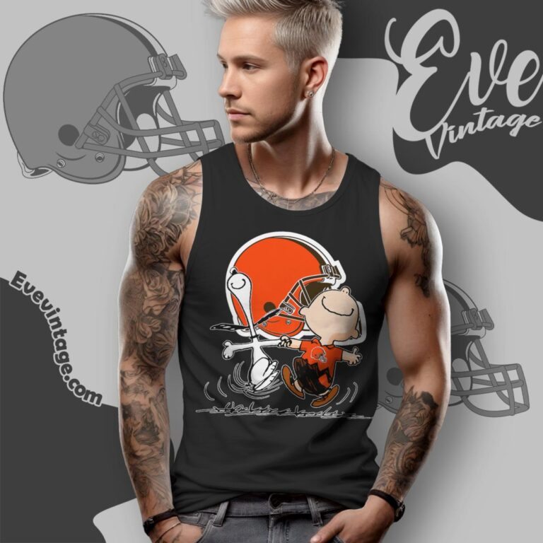 Cleveland Browns Charlie Brown Snoopy Happy Dancing Shirt Tank Top Racerback Cleveland Browns Charlie Brown Snoopy Happy Dancing Shirt Tank Top Racerback