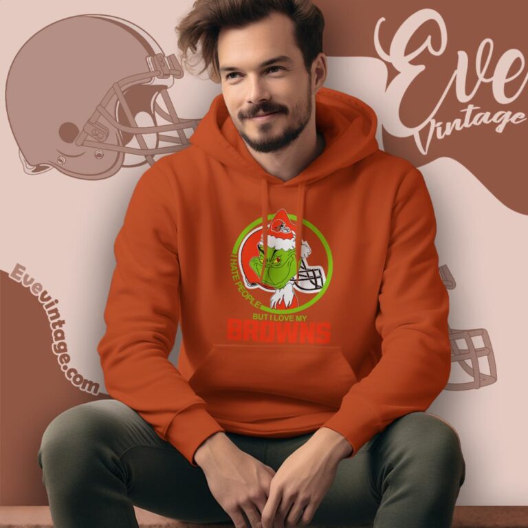 Cleveland Browns Christmas Grinch Shirt I Hate People But I Love My Browns Hoodie Cleveland Browns Christmas Grinch Shirt I Hate People But I Love My Browns Hoodie