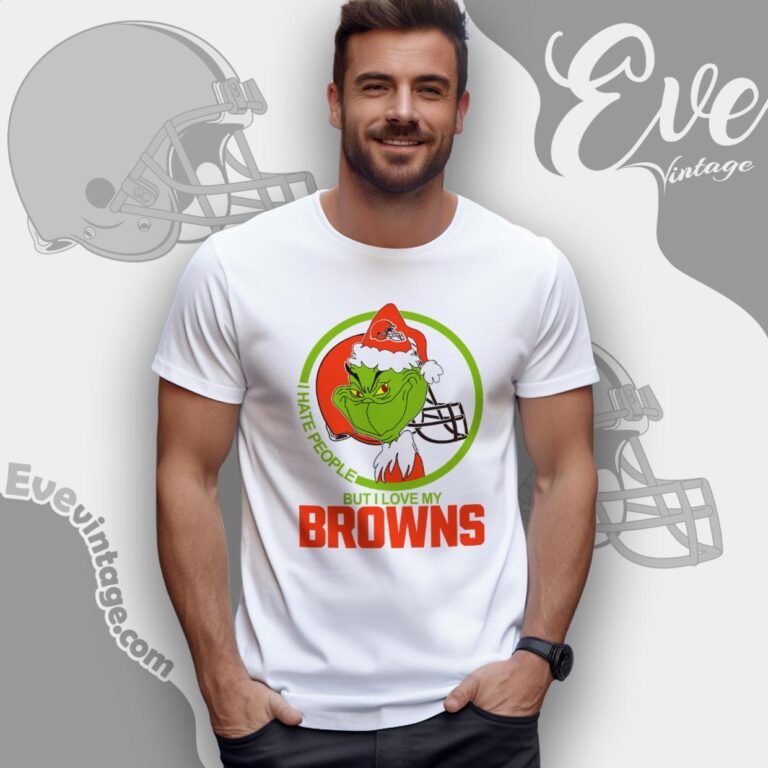 Cleveland Browns Christmas Grinch Shirt I Hate People But I Love My Browns T Shirt Cleveland Browns Christmas Grinch Shirt I Hate People But I Love My Browns T Shirt