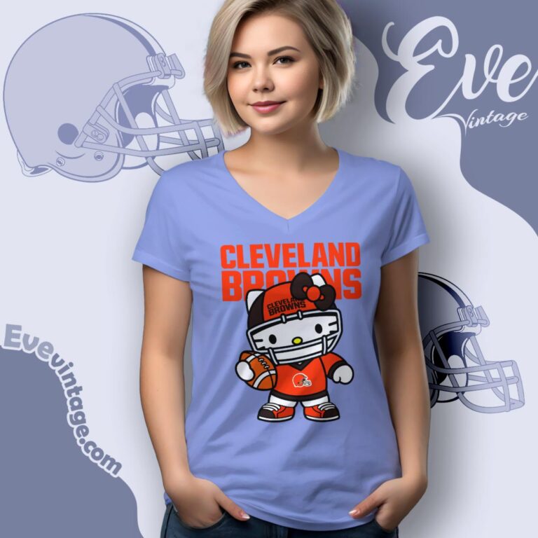 Cleveland Browns Hello Kitty Shirt V Neck TShirt Cleveland Browns Hello Kitty Shirt V Neck TShirt