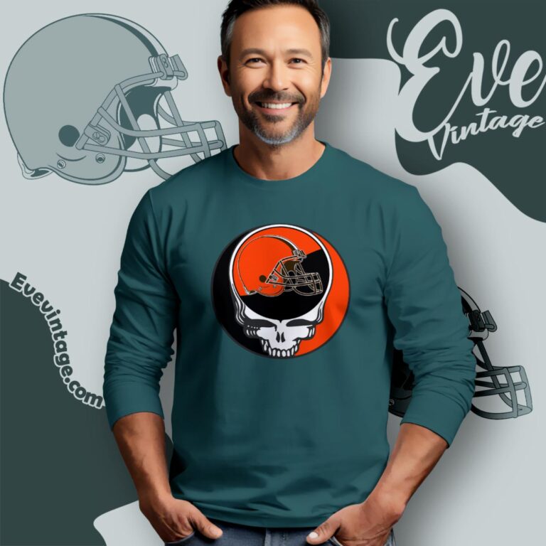 Cleveland Browns Steal Your Face Grateful Dead Shirt Long Sleeve Tee Cleveland Browns Steal Your Face Grateful Dead Shirt Long Sleeve Tee