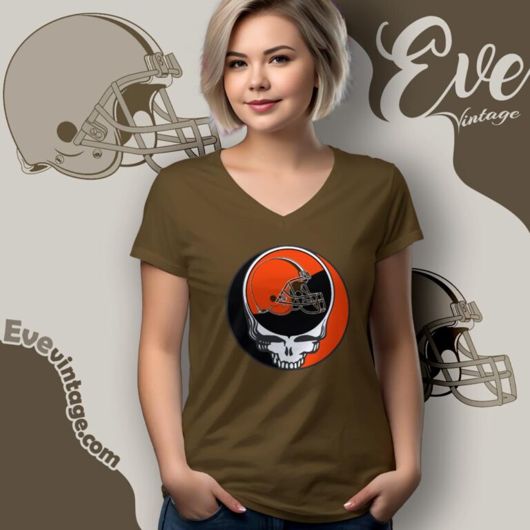 Cleveland Browns Steal Your Face Grateful Dead Shirt V Neck TShirt Cleveland Browns Steal Your Face Grateful Dead Shirt V Neck TShirt