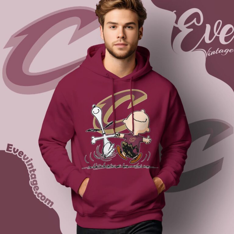 Cleveland Cavaliers Charlie Brown Snoopy Happy Dancing Shirt Hoodie Cleveland Cavaliers Charlie Brown Snoopy Happy Dancing Shirt Hoodie