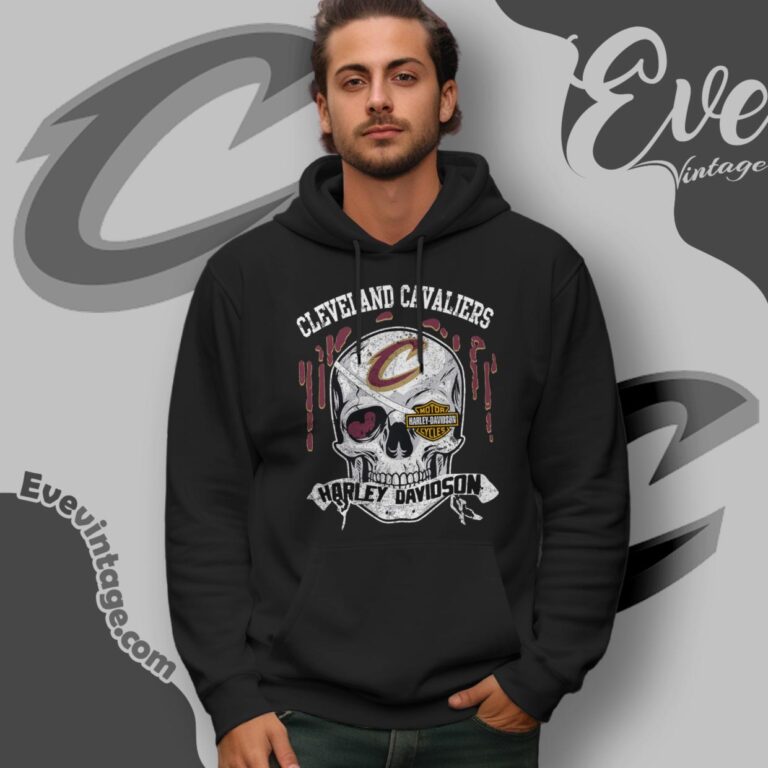 Cleveland Cavaliers Harley Davidson Skull Hoodie Cleveland Cavaliers Harley Davidson Skull Hoodie
