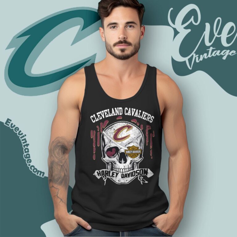 Cleveland Cavaliers Harley Davidson Skull Tank Top Racerback Cleveland Cavaliers Harley Davidson Skull Tank Top Racerback