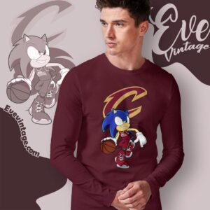 Cleveland Cavaliers Sonic The Hedgehog Shirt Long Sleeve Tee
