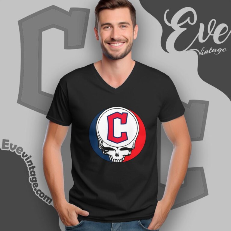 Cleveland Guardians Steal Your Face Grateful Dead Shirt V Neck TShirt Cleveland Guardians Steal Your Face Grateful Dead Shirt V Neck TShirt