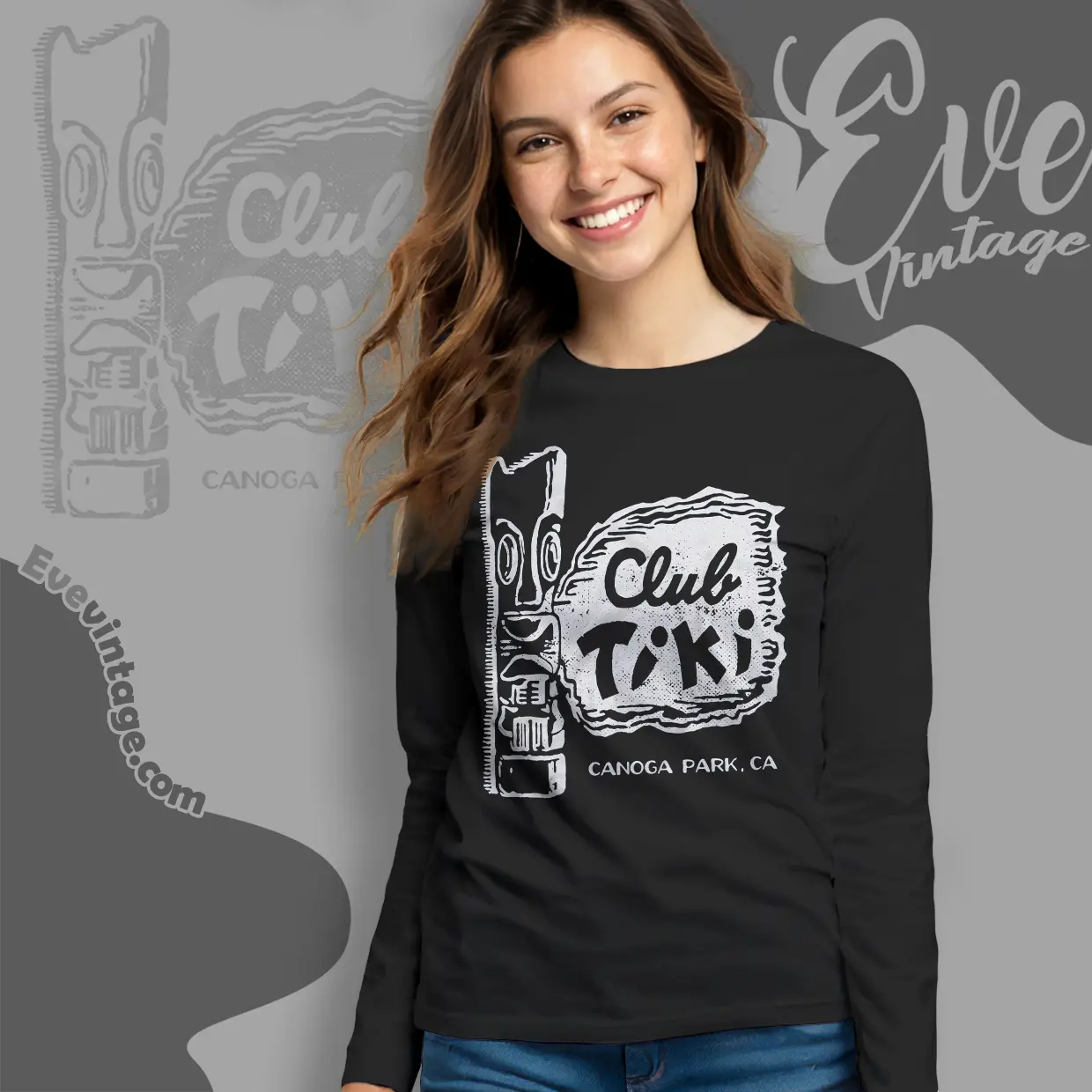 Club Tiki Canoga Park Long Sleeve Tee Club Tiki Canoga Park Long Sleeve Tee