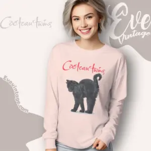 Cocteau Twins Black Cat Vintage Long Sleeve Tee
