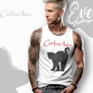 Cocteau Twins Black Cat Vintage Tank Top Racerback