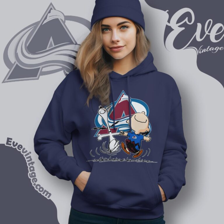Colorado Avalanche Charlie Brown Snoopy Happy Dancing Shirt Hoodie Colorado Avalanche Charlie Brown Snoopy Happy Dancing Shirt Hoodie