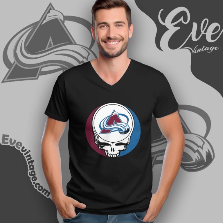 Colorado Avalanche Steal Your Face Grateful Dead Shirt V Neck TShirt Colorado Avalanche Steal Your Face Grateful Dead Shirt V Neck TShirt