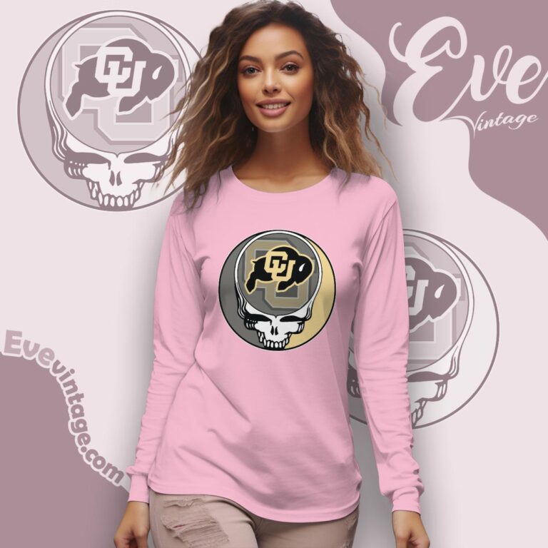 Colorado Buffaloes Steal Your Face Stealie Shirt Long Sleeve Tee Colorado Buffaloes Steal Your Face Stealie Shirt Long Sleeve Tee
