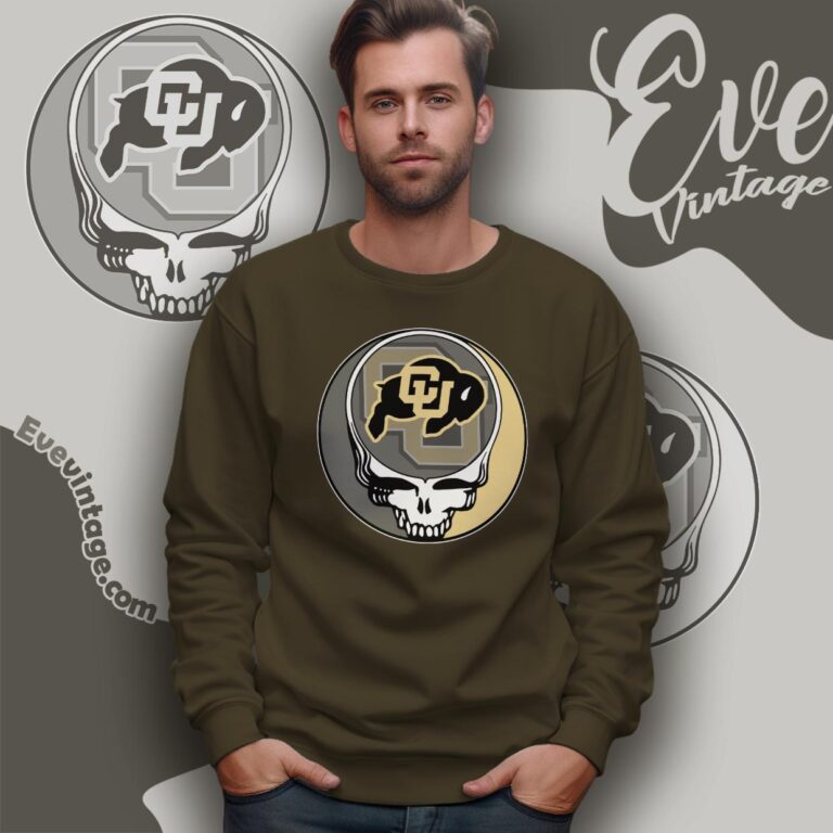 Colorado Buffaloes Steal Your Face Stealie Shirt Sweatshirt Colorado Buffaloes Steal Your Face Stealie Shirt Sweatshirt