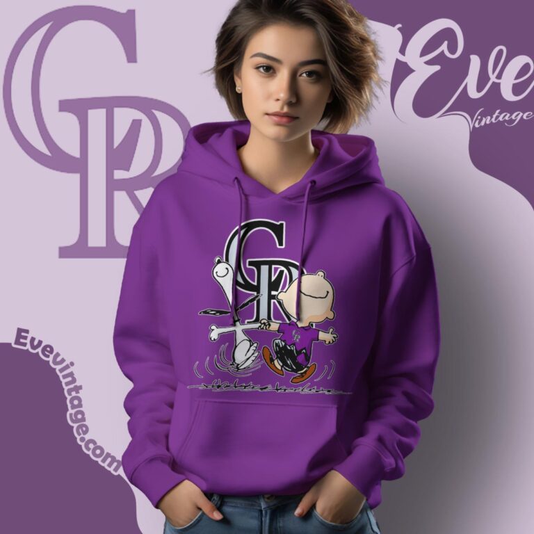 Colorado Rockies Charlie Brown Snoopy Happy Dancing Shirt Hoodie Colorado Rockies Charlie Brown Snoopy Happy Dancing Shirt Hoodie