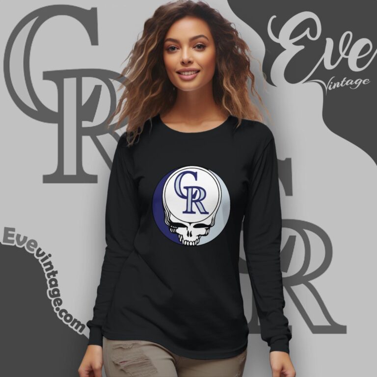 Colorado Rockies Steal Your Face Grateful Dead Shirt Long Sleeve Tee Colorado Rockies Steal Your Face Grateful Dead Shirt Long Sleeve Tee