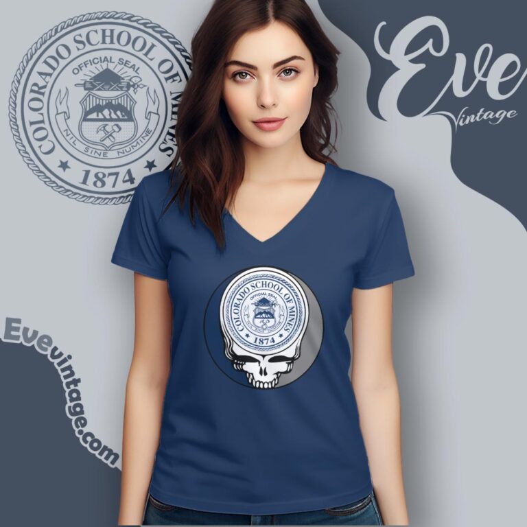 Colorado School Of Mines Steal Your Face Grateful Dead Shirt V Neck TShirt Colorado School Of Mines Steal Your Face Grateful Dead Shirt V Neck TShirt