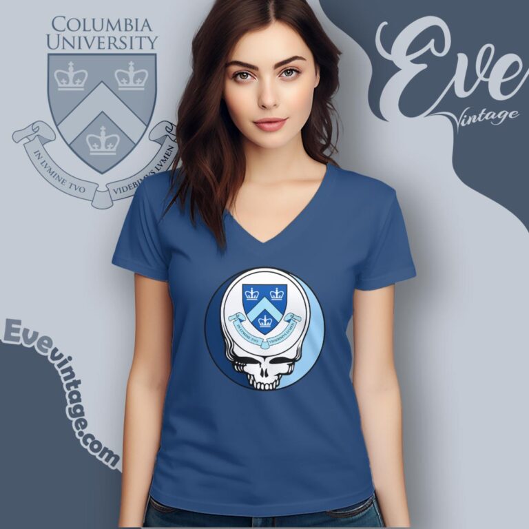 Columbia University Steal Your Face Grateful Dead Shirt V Neck TShirt Columbia University Steal Your Face Grateful Dead Shirt V Neck TShirt
