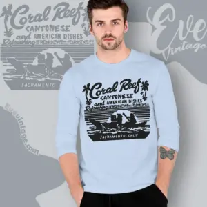 Coral Reef Shirt Sacramento Tiki Bar Long Sleeve Tee