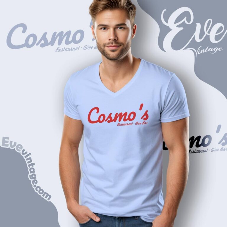Cosmo's Dallas Dive Bar Shirt V Neck TShirt Cosmo's Dallas Dive Bar Shirt V Neck TShirt