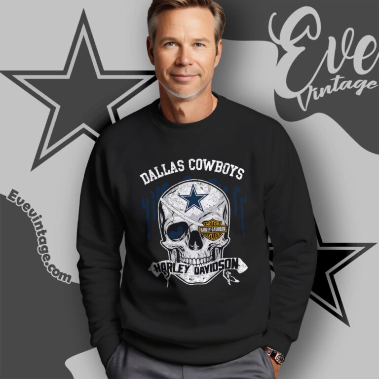 Dallas Cowboys Harley Davidson Skull Shirt Sweatshirt Dallas Cowboys Harley Davidson Skull Shirt Sweatshirt