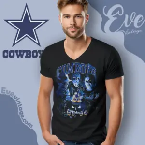 Dallas Cowboys Horror Halloween V Neck TShirt
