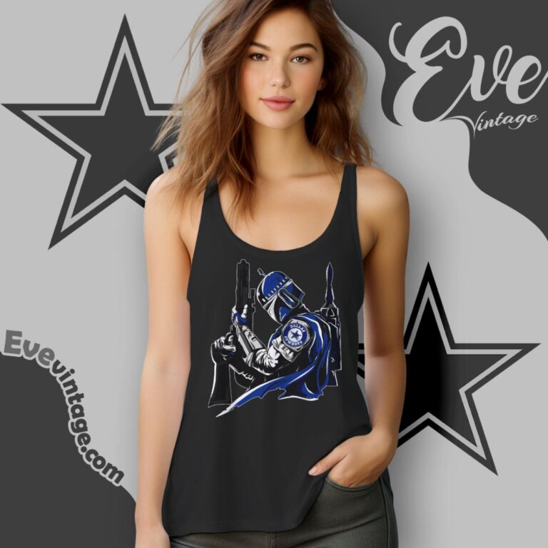Dallas Cowboys Mandalorian Star Wars Shirt Tank Top Racerback Dallas Cowboys Mandalorian Star Wars Shirt Tank Top Racerback