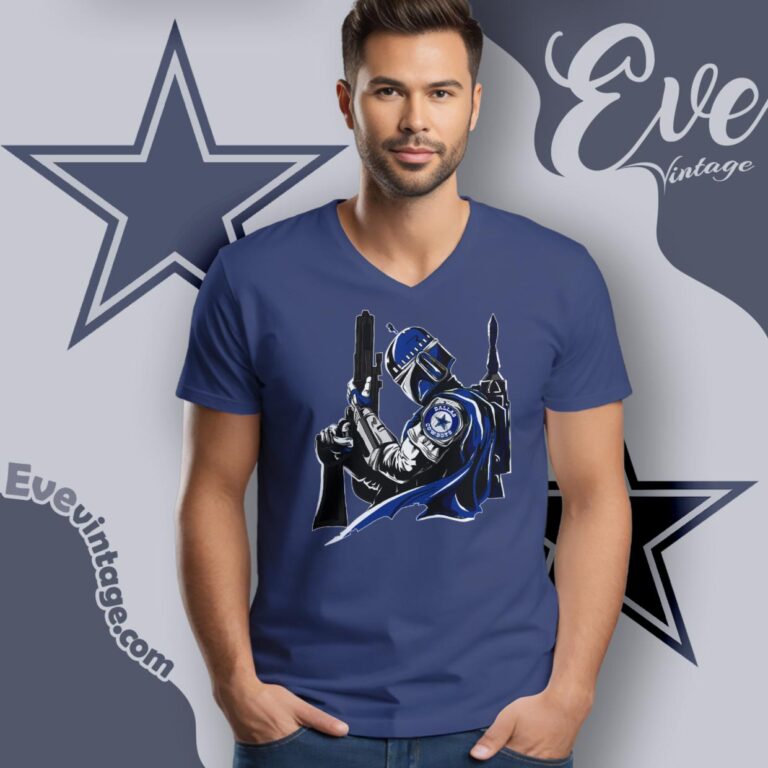 Dallas Cowboys Mandalorian Star Wars Shirt V Neck TShirt Dallas Cowboys Mandalorian Star Wars Shirt V Neck TShirt