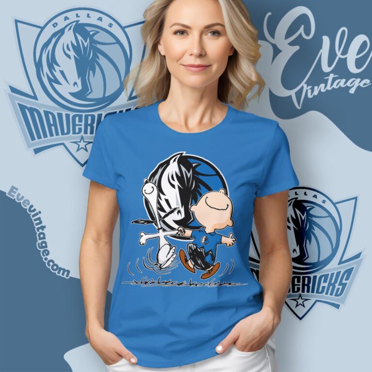 Dallas Mavericks Charlie Brown Snoopy Happy Dancing Shirt Women T Shirt Dallas Mavericks Charlie Brown Snoopy Happy Dancing Shirt Women T Shirt