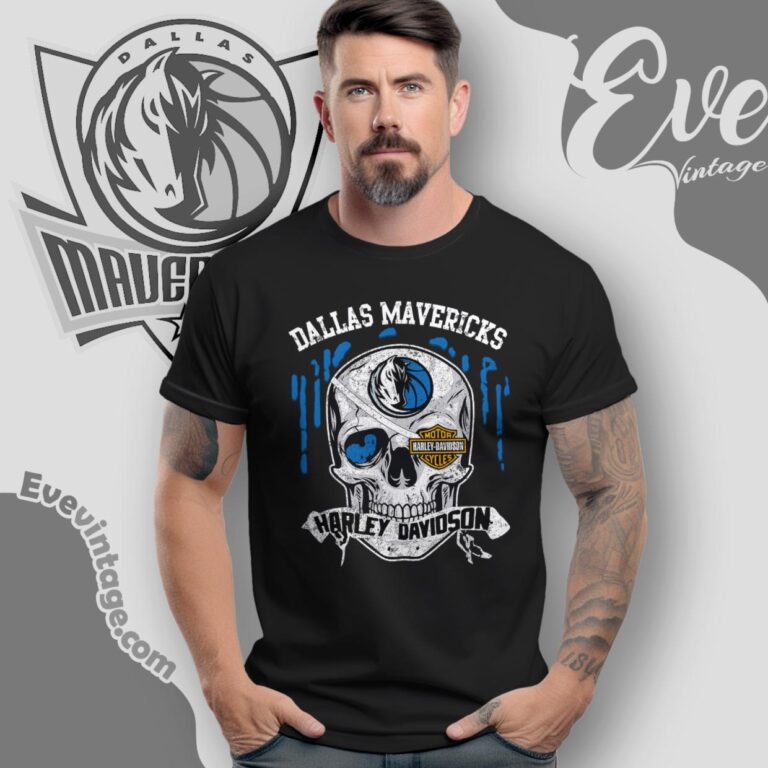 Dallas Mavericks Harley Davidson Skull T Shirt Dallas Mavericks Harley Davidson Skull T Shirt
