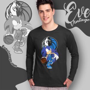 Dallas Mavericks Sonic The Hedgehog Shirt Long Sleeve Tee