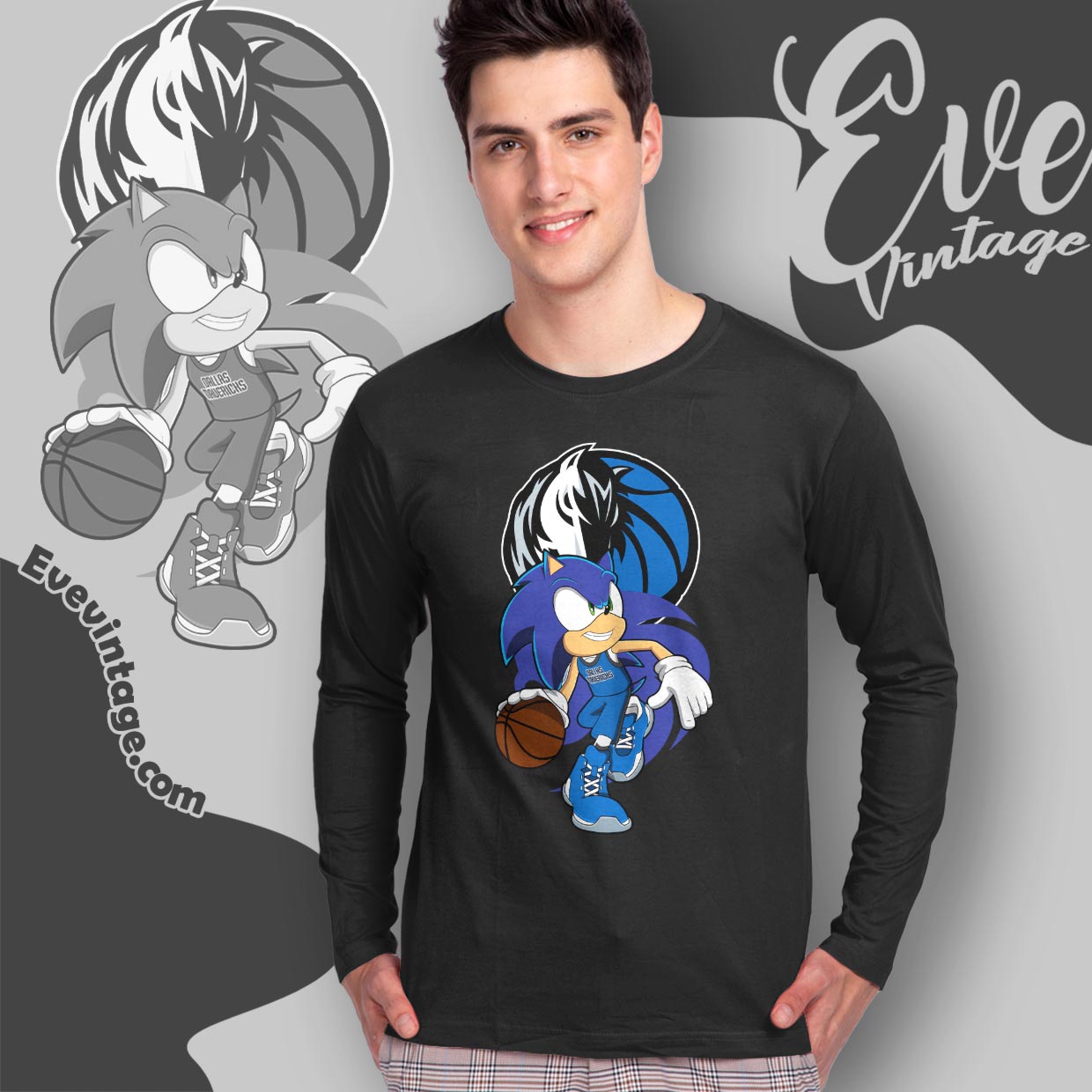 Dallas Mavericks Sonic The Hedgehog Shirt Dallas Mavericks Sonic The Hedgehog Shirt