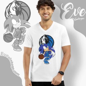 Dallas Mavericks Sonic The Hedgehog Shirt V Neck TShirt
