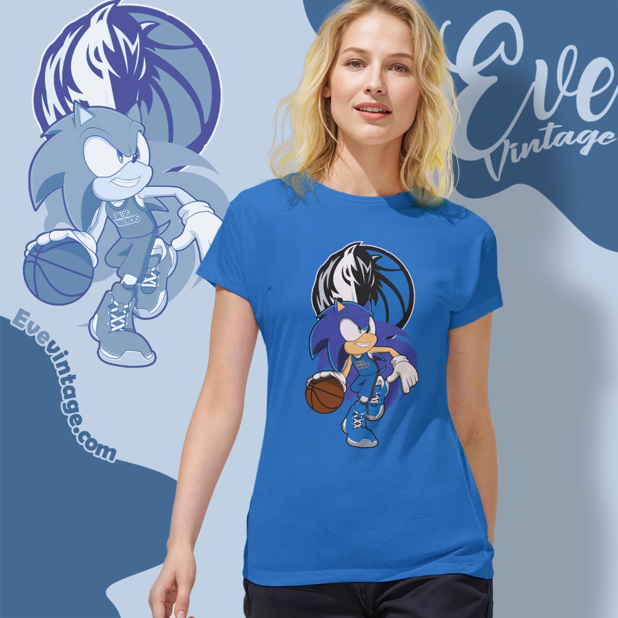 Dallas Mavericks Sonic The Hedgehog Shirt Dallas Mavericks Sonic The Hedgehog Shirt