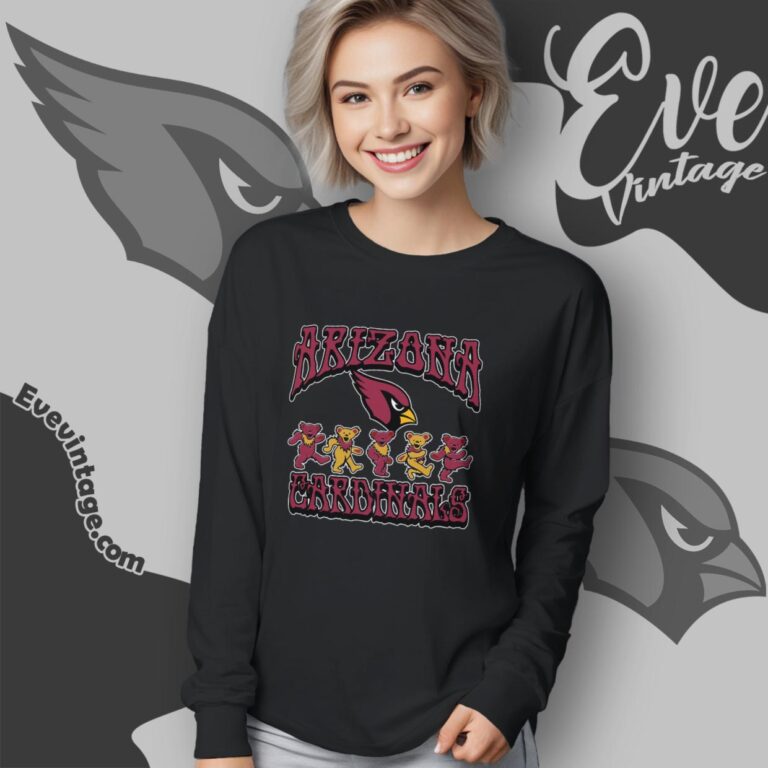 Dancing Bears Arizona Cardinals Grateful Dead Shirt Long Sleeve Tee Dancing Bears Arizona Cardinals Grateful Dead Shirt Long Sleeve Tee