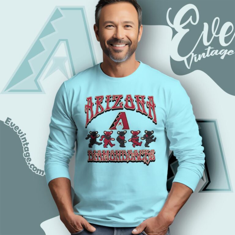 Dancing Bears Arizona Diamondbacks Grateful Dead Shirt Long Sleeve Tee Dancing Bears Arizona Diamondbacks Grateful Dead Shirt Long Sleeve Tee