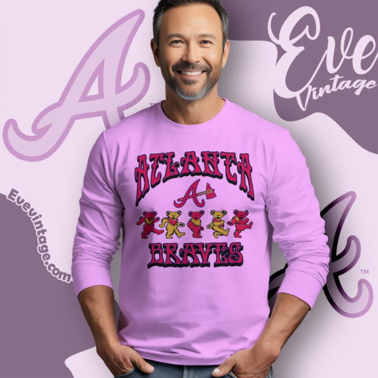 Dancing Bears Atlanta Braves Grateful Dead Shirt Long Sleeve Tee Dancing Bears Atlanta Braves Grateful Dead Shirt Long Sleeve Tee