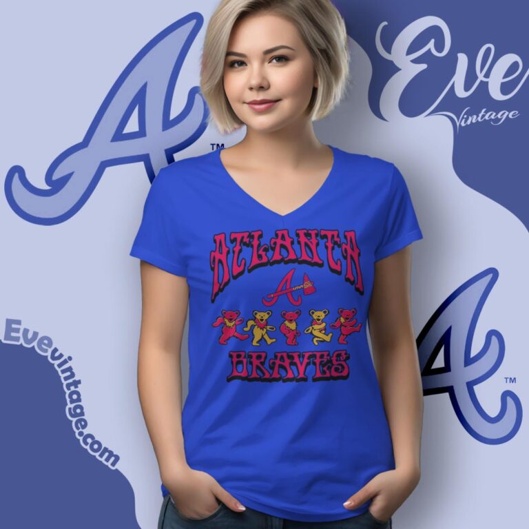 Dancing Bears Atlanta Braves Grateful Dead Shirt V Neck TShirt Dancing Bears Atlanta Braves Grateful Dead Shirt V Neck TShirt