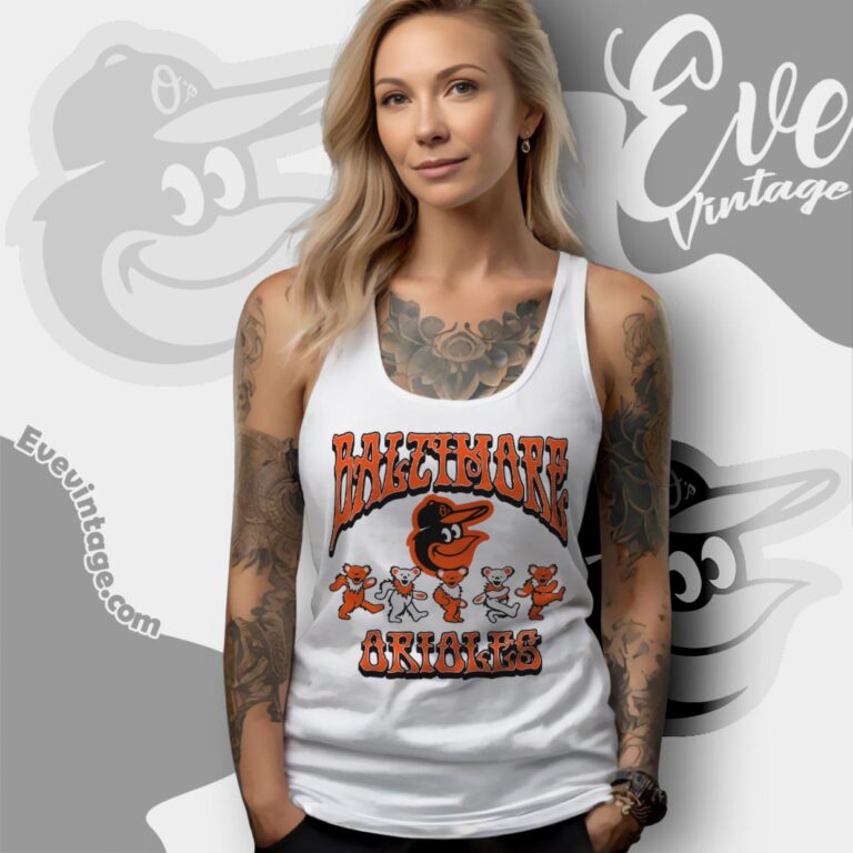Dancing Bears Baltimore Orioles Grateful Dead Shirt Tank Top Racerback Dancing Bears Baltimore Orioles Grateful Dead Shirt Tank Top Racerback
