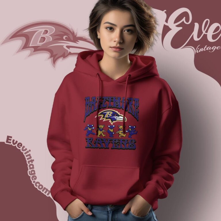 Dancing Bears Baltimore Ravens Grateful Dead Shirt Hoodie Dancing Bears Baltimore Ravens Grateful Dead Shirt Hoodie